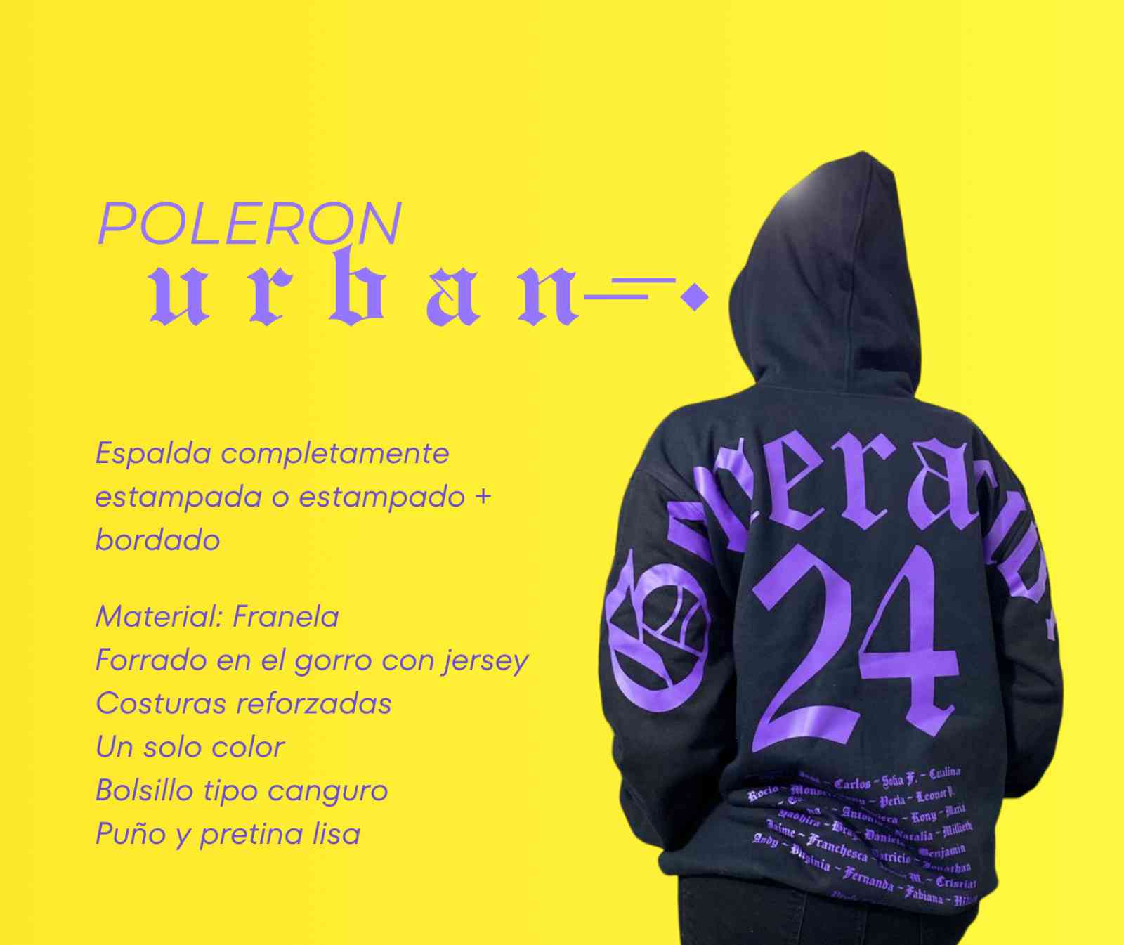 Poleron Urban estampado